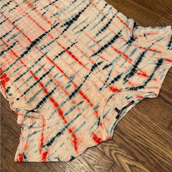 Proenza Schouler White and Red Tie Dye Tissue Patterned T Shirt Size XS - Picture 2 of 6